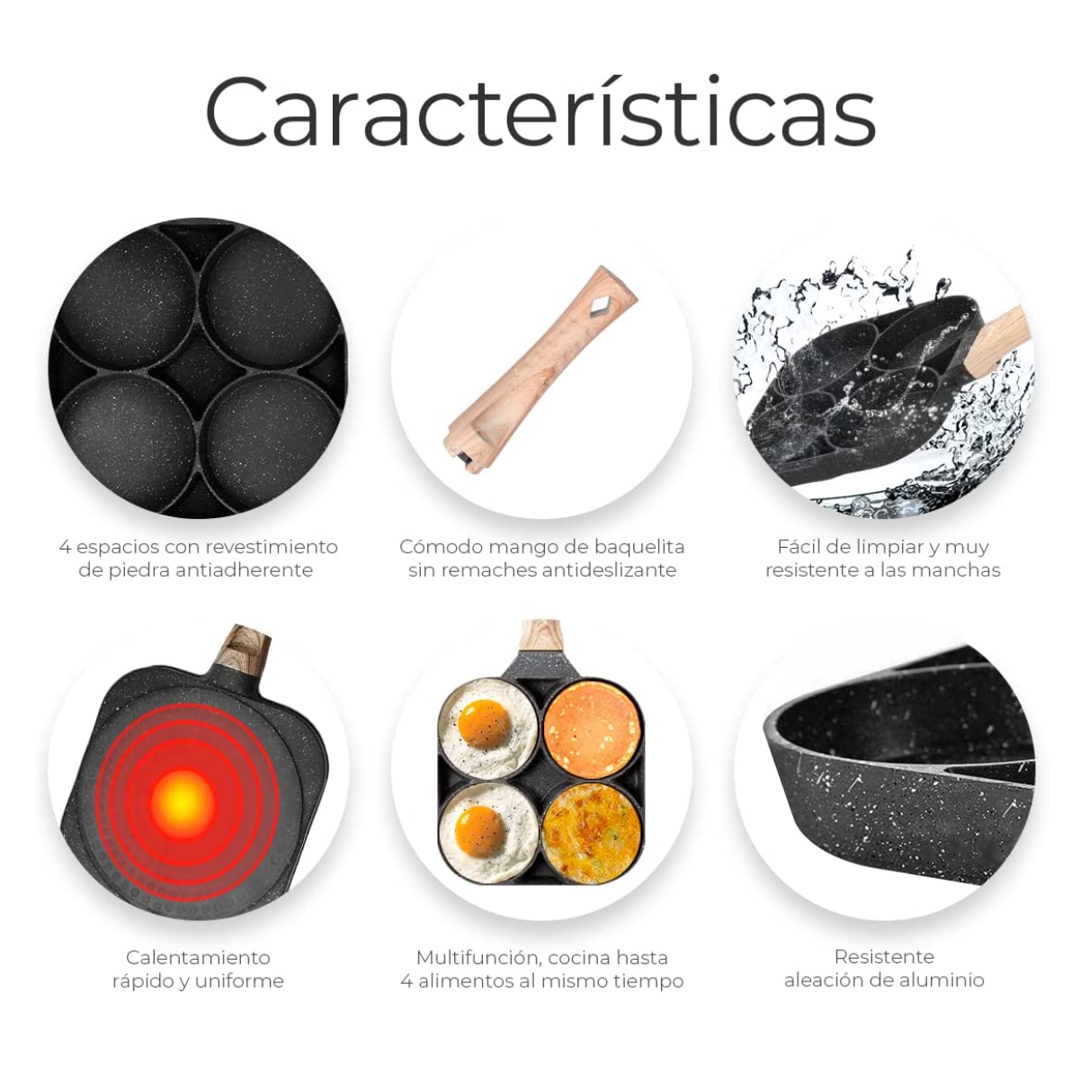 Miniatura 4 de Combo Sarten Antiadhere 4 y 3 Puestos